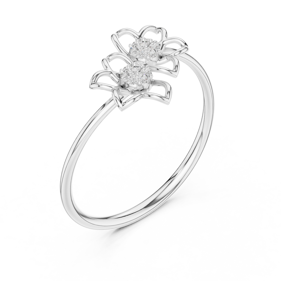 Evelisse Floral  Diamond Ring