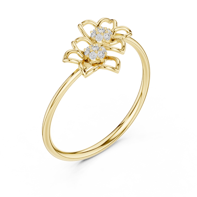 Evelisse Floral  Diamond Ring