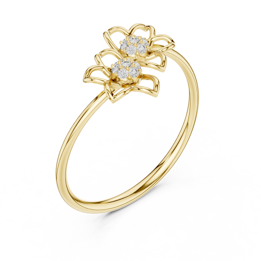 Evelisse Floral  Diamond Ring