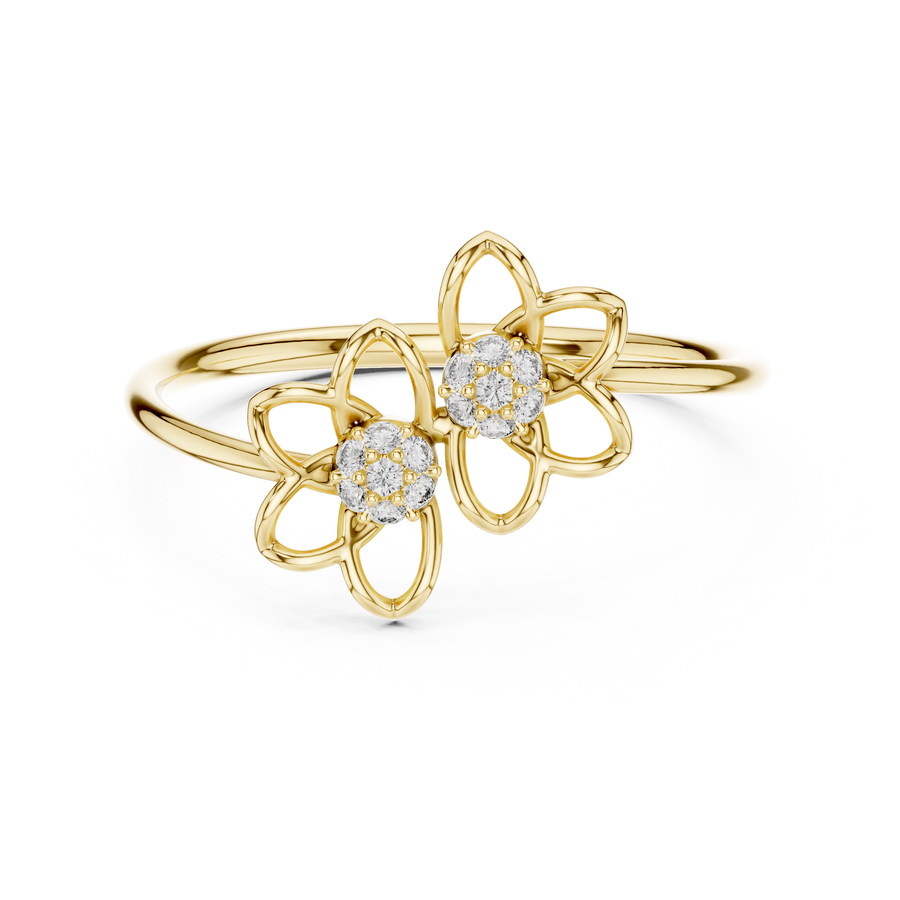 Evelisse Floral  Diamond Ring