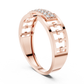 Virellia Linear Pavé Diamond Ring
