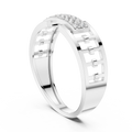 Virellia Linear Pavé Diamond Ring