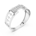 Virellia Linear Pavé Diamond Ring