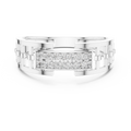 Virellia Linear Pavé Diamond Ring