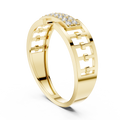 Virellia Linear Pavé Diamond Ring
