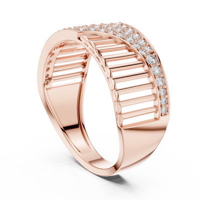 Aurevienne Sweeping Pavé Diamond Ring