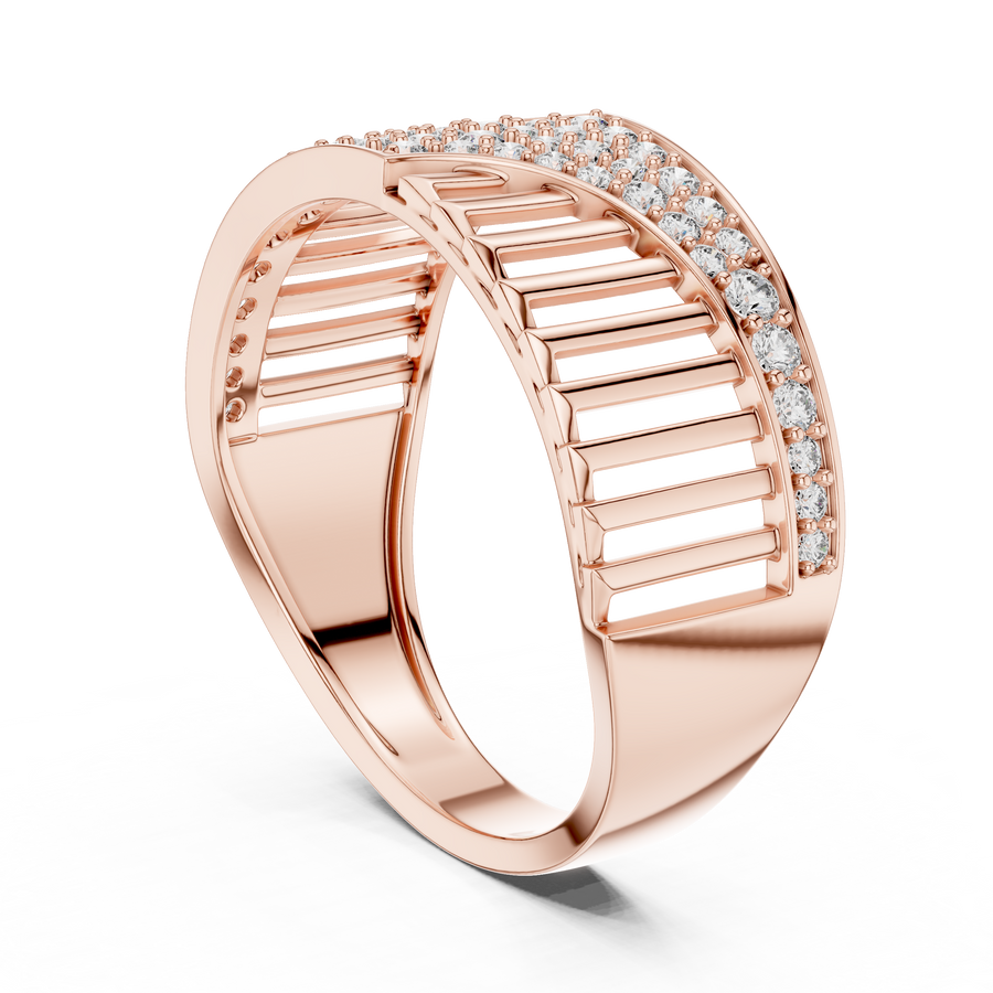 Aurevienne Sweeping Pavé Diamond Ring