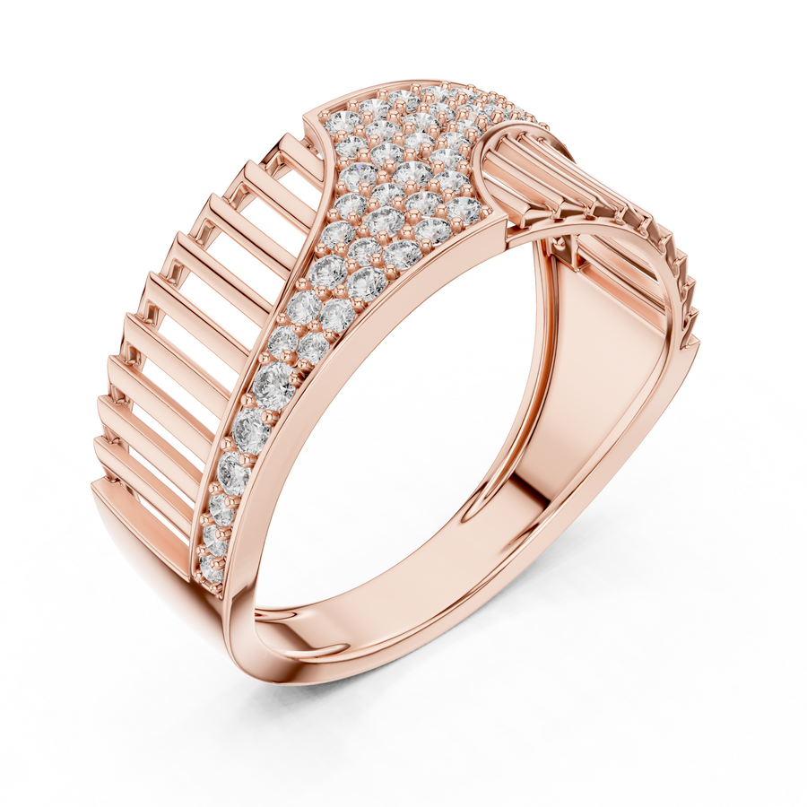 Aurevienne Sweeping Pavé Diamond Ring