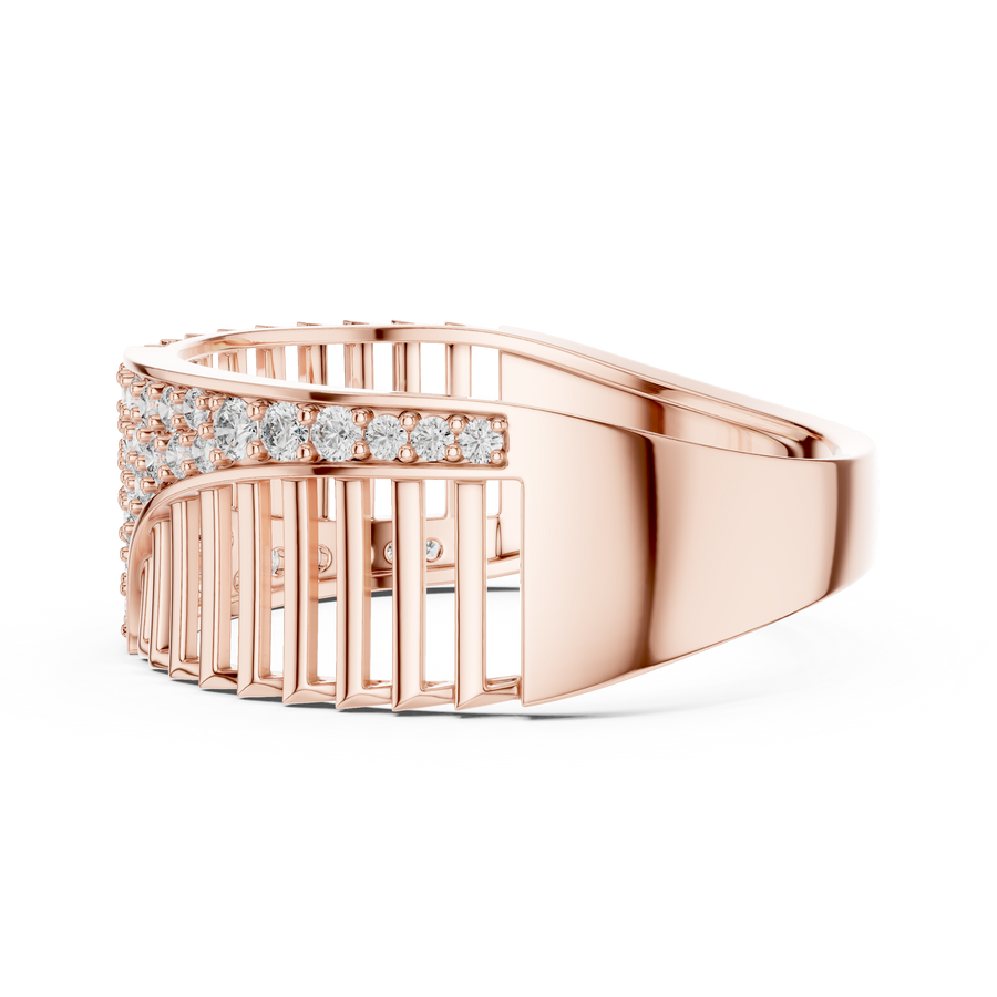 Aurevienne Sweeping Pavé Diamond Ring