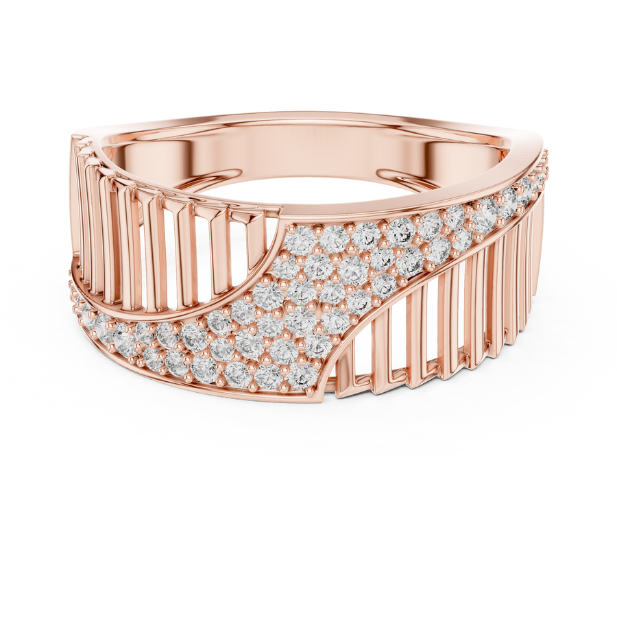 Aurevienne Sweeping Pavé Diamond Ring