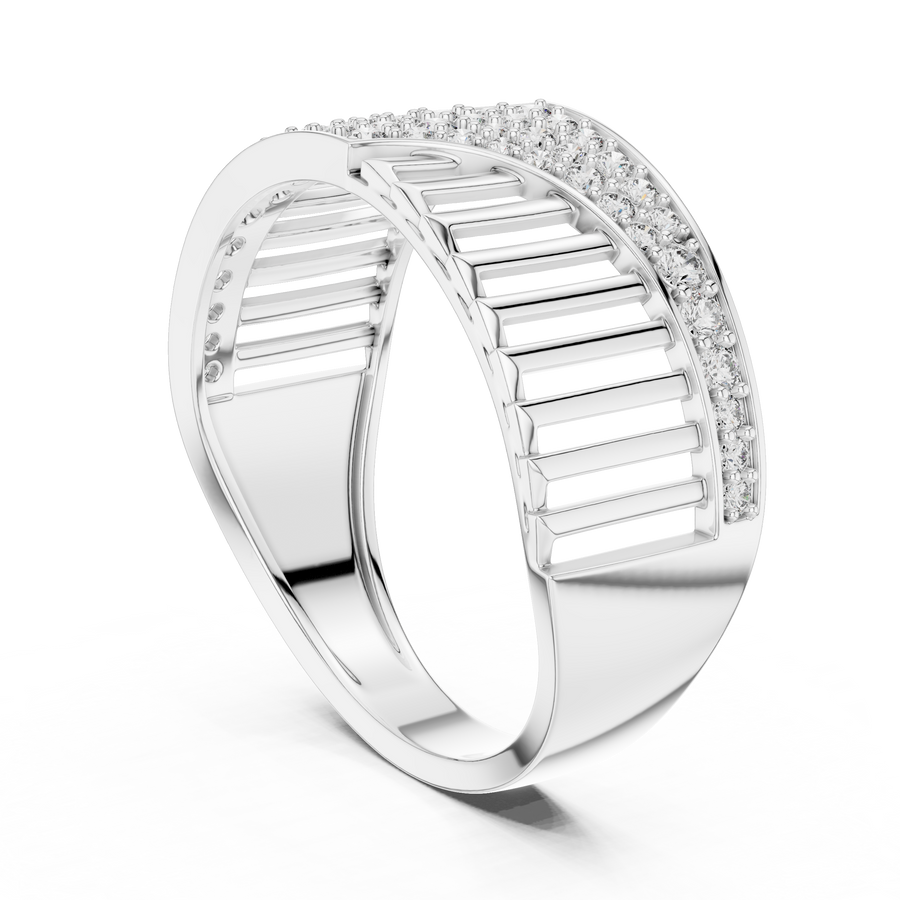 Aurevienne Sweeping Pavé Diamond Ring