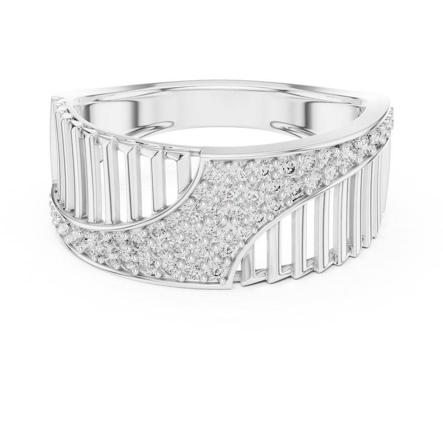 Aurevienne Sweeping Pavé Diamond Ring