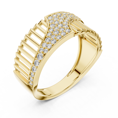 Aurevienne Sweeping Pavé Diamond Ring