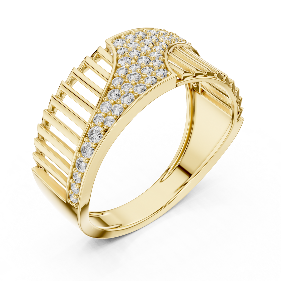 Aurevienne Sweeping Pavé Diamond Ring