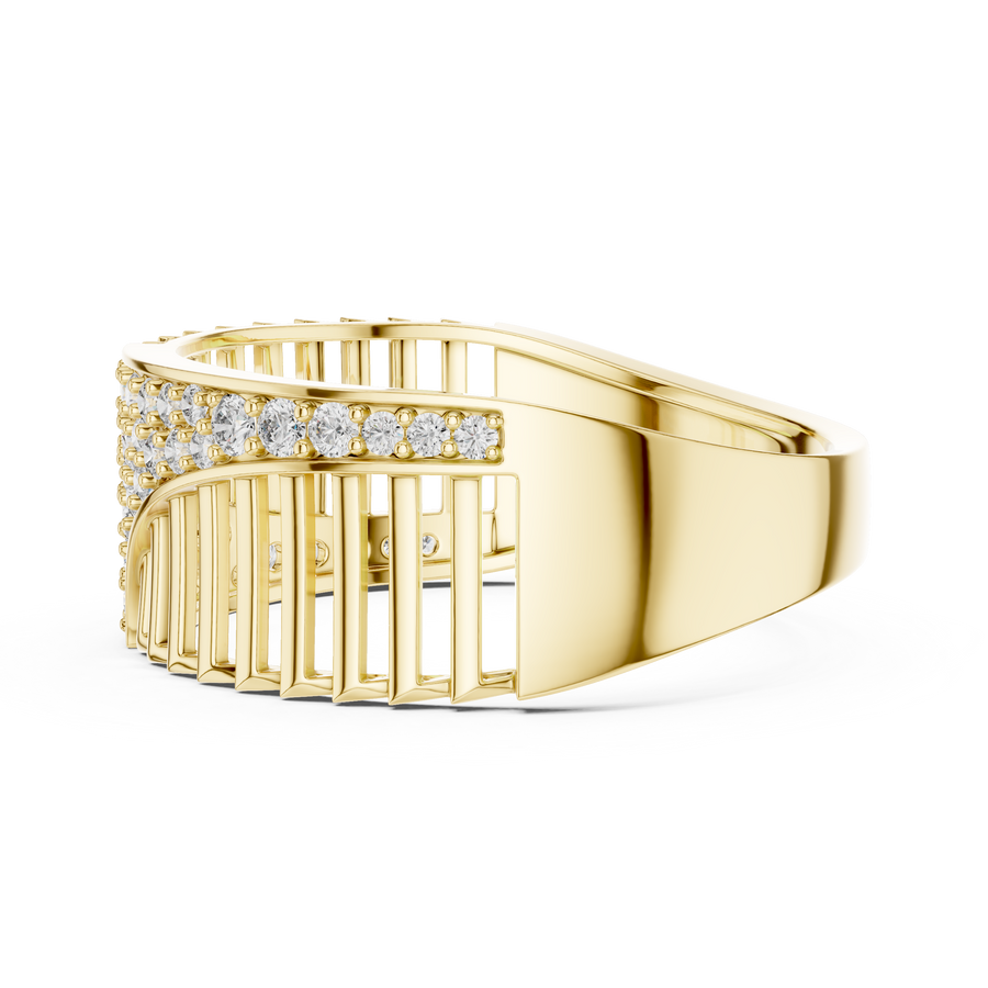 Aurevienne Sweeping Pavé Diamond Ring