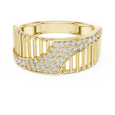 Aurevienne Sweeping Pavé Diamond Ring