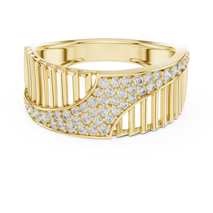 Aurevienne Sweeping Pavé Diamond Ring