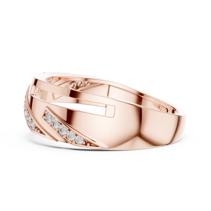 Elvarienne Diagonal Pavé Diamond Ring