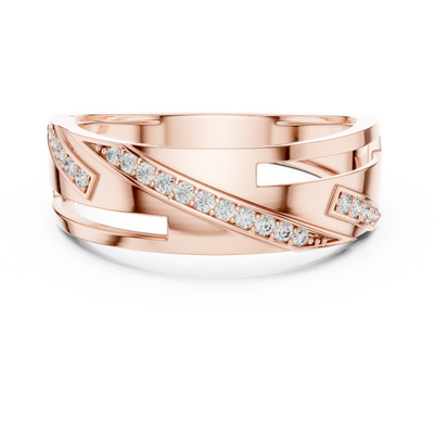 Elvarienne Diagonal Pavé Diamond Ring