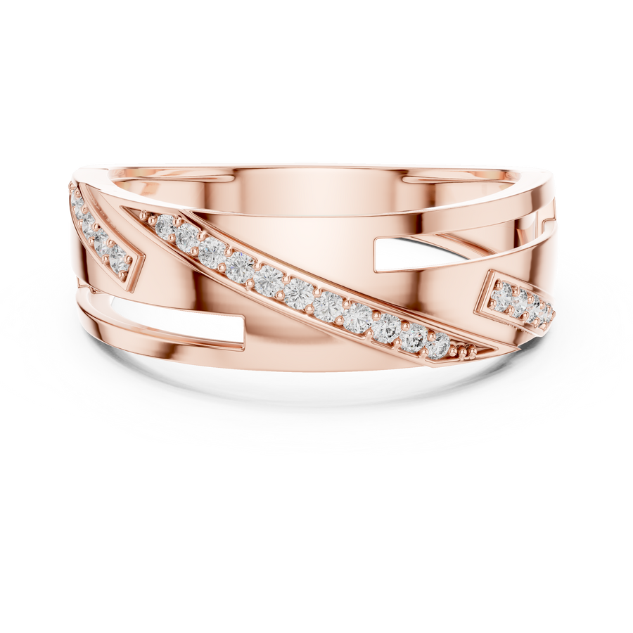 Elvarienne Diagonal Pavé Diamond Ring
