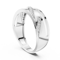 Elvarienne Diagonal Pavé Diamond Ring