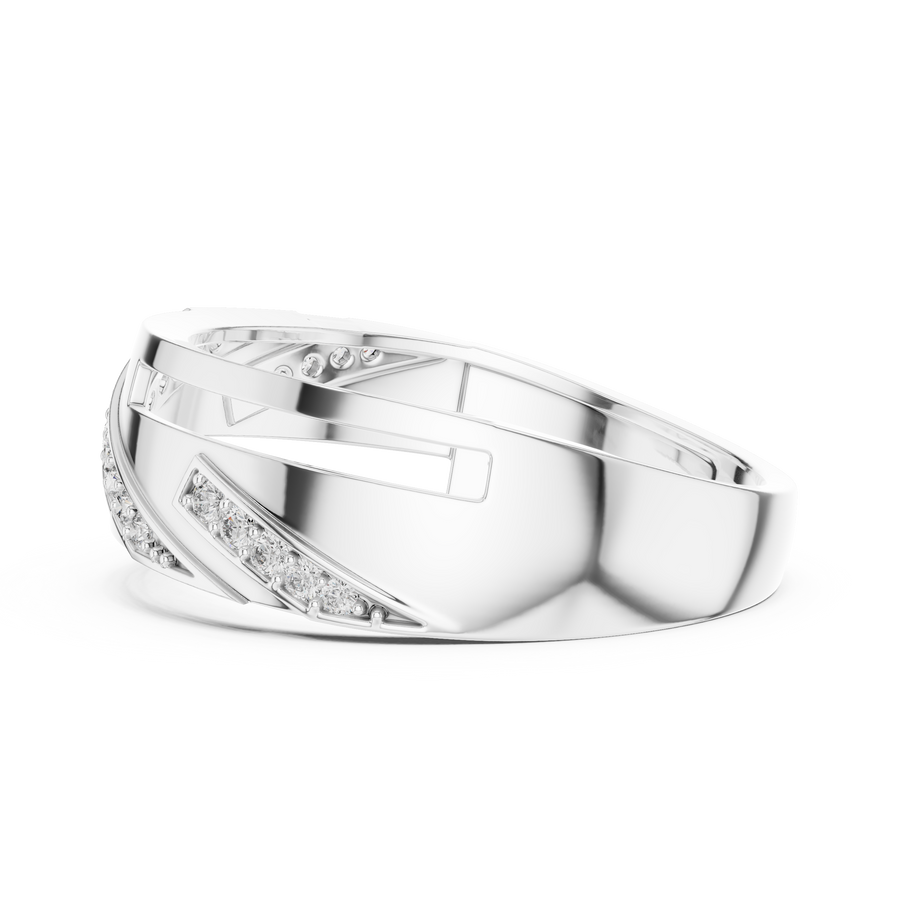 Elvarienne Diagonal Pavé Diamond Ring