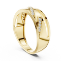 Elvarienne Diagonal Pavé Diamond Ring