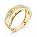 Elvarienne Diagonal Pavé Diamond Ring