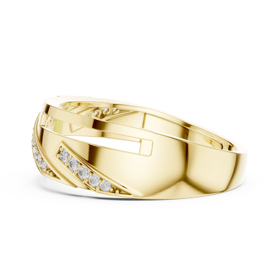 Elvarienne Diagonal Pavé Diamond Ring