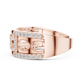 Aurevienne Diagonal Pavé  Diamond Ring