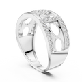 Aurevienne Diagonal Pavé  Diamond Ring