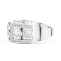 Aurevienne Diagonal Pavé  Diamond Ring