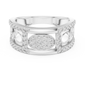 Aurevienne Diagonal Pavé  Diamond Ring