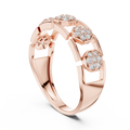 Lunavienne Triple-Cluster Round Diamond Ring