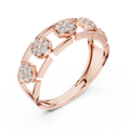 Lunavienne Triple-Cluster Round Diamond Ring