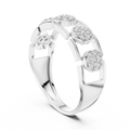 Lunavienne Triple-Cluster Round Diamond Ring