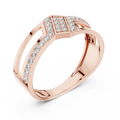 Marivienne Two-Tone Round  Diamond Ring