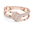 Marivienne Two-Tone Round  Diamond Ring