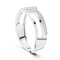 Marivienne Two-Tone Round  Diamond Ring