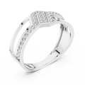 Marivienne Two-Tone Round  Diamond Ring