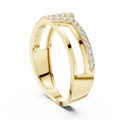 Marivienne Two-Tone Round  Diamond Ring
