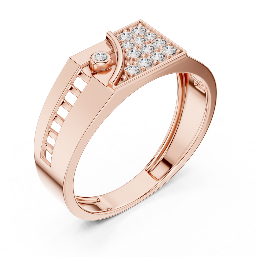 Aurevane Pavé & Bezel  Diamond Ring