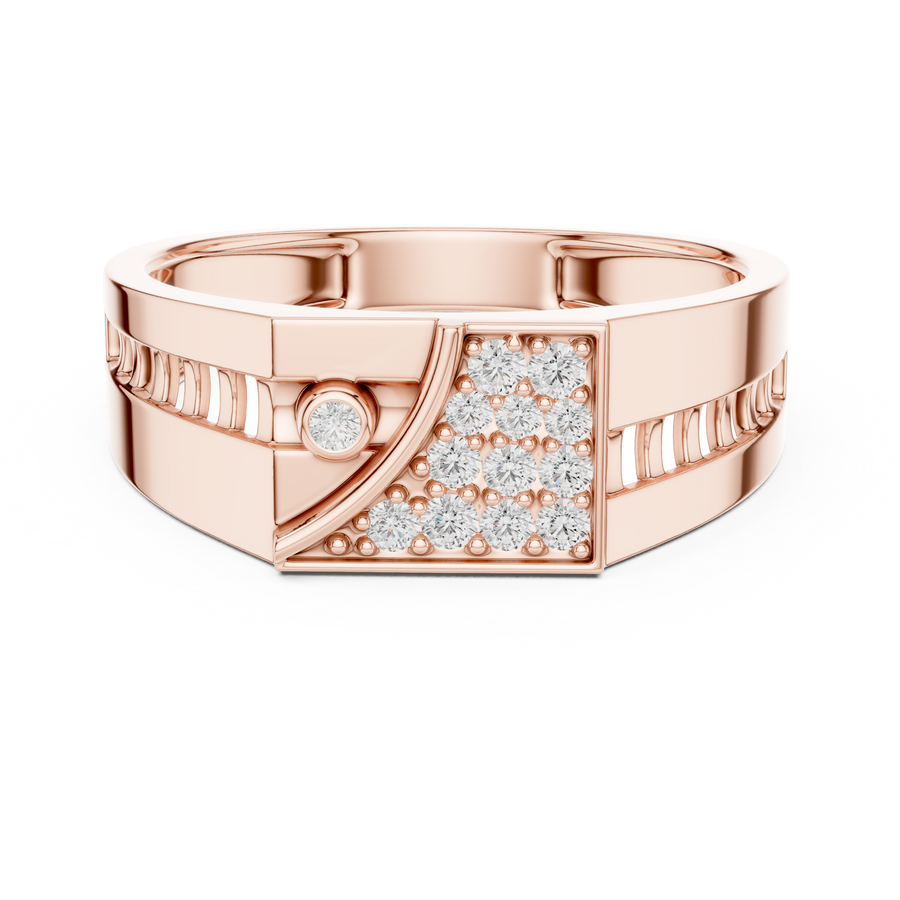 Aurevane Pavé & Bezel  Diamond Ring