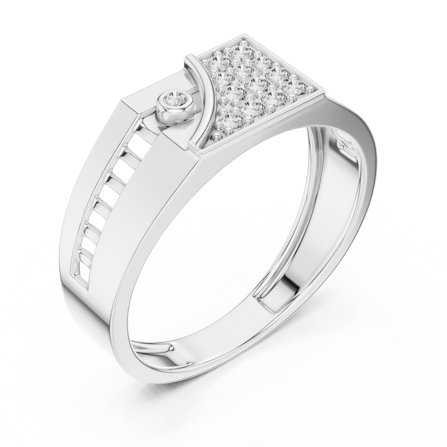 Aurevane Pavé & Bezel  Diamond Ring