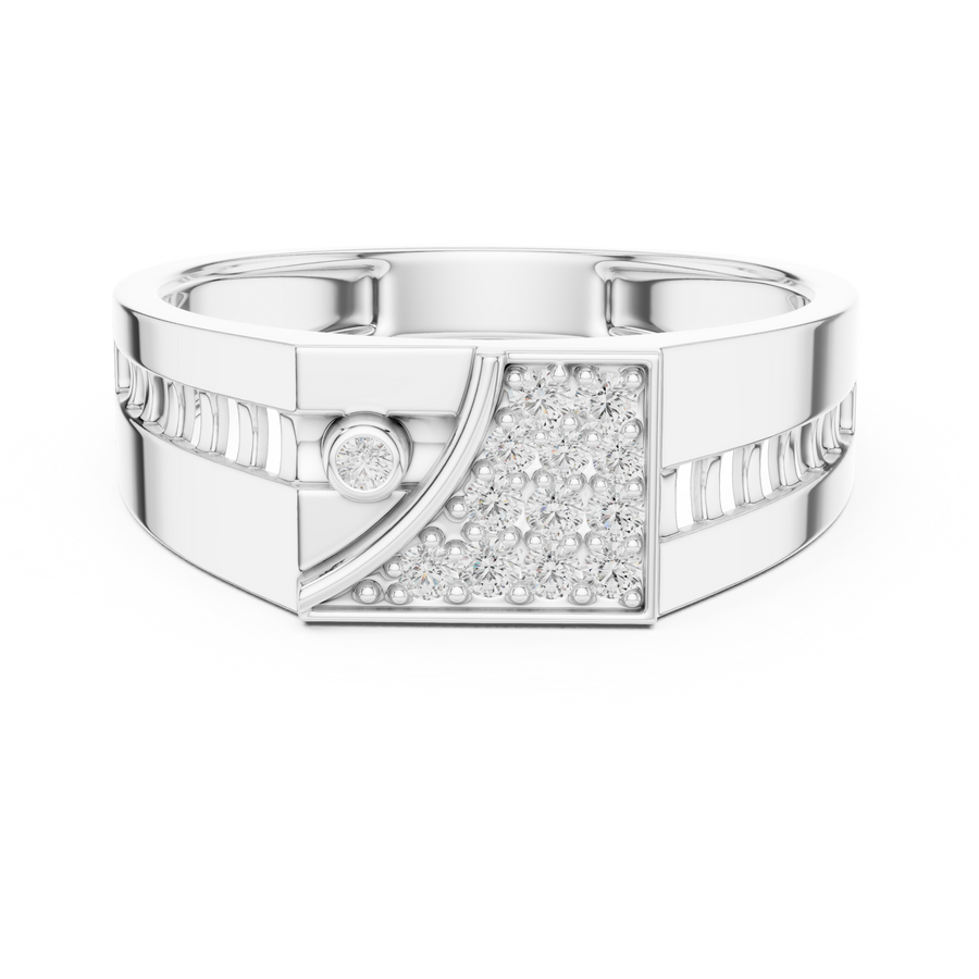 Aurevane Pavé & Bezel  Diamond Ring