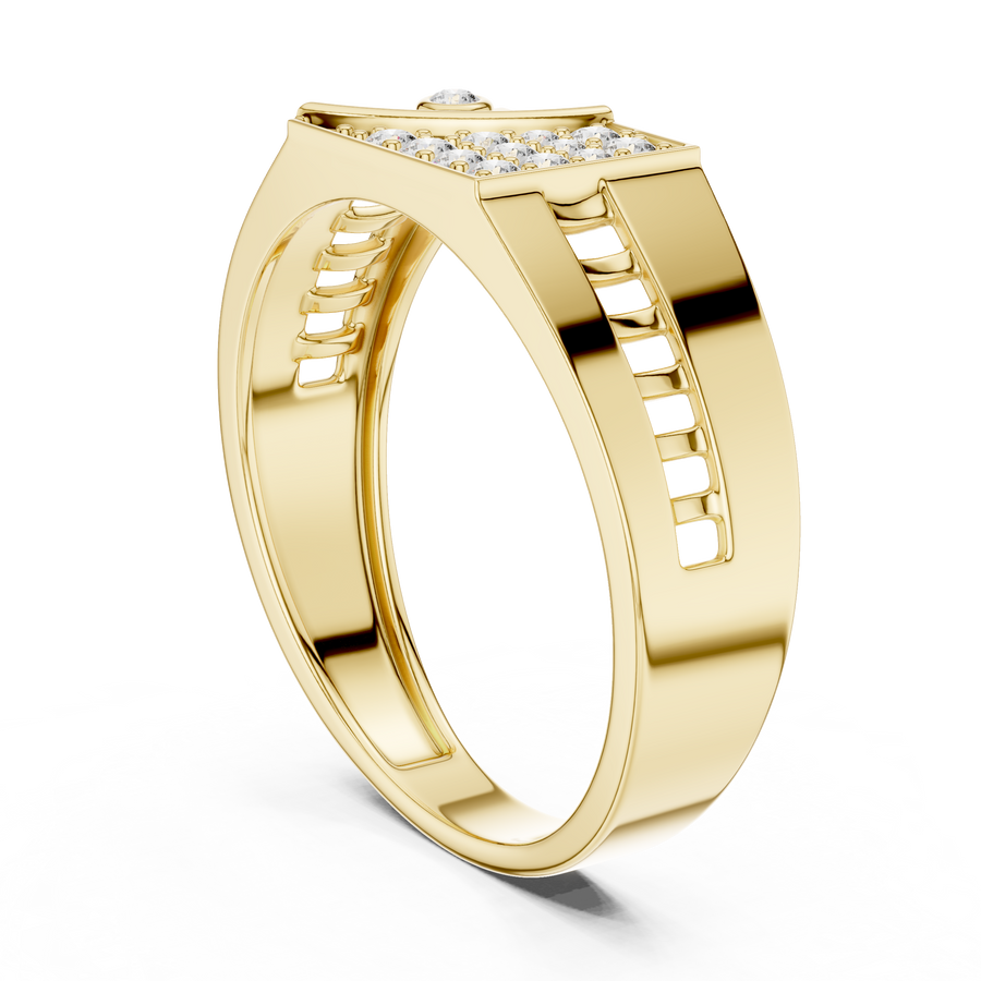 Aurevane Pavé & Bezel  Diamond Ring