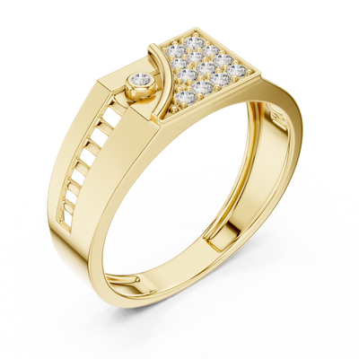 Aurevane Pavé & Bezel  Diamond Ring