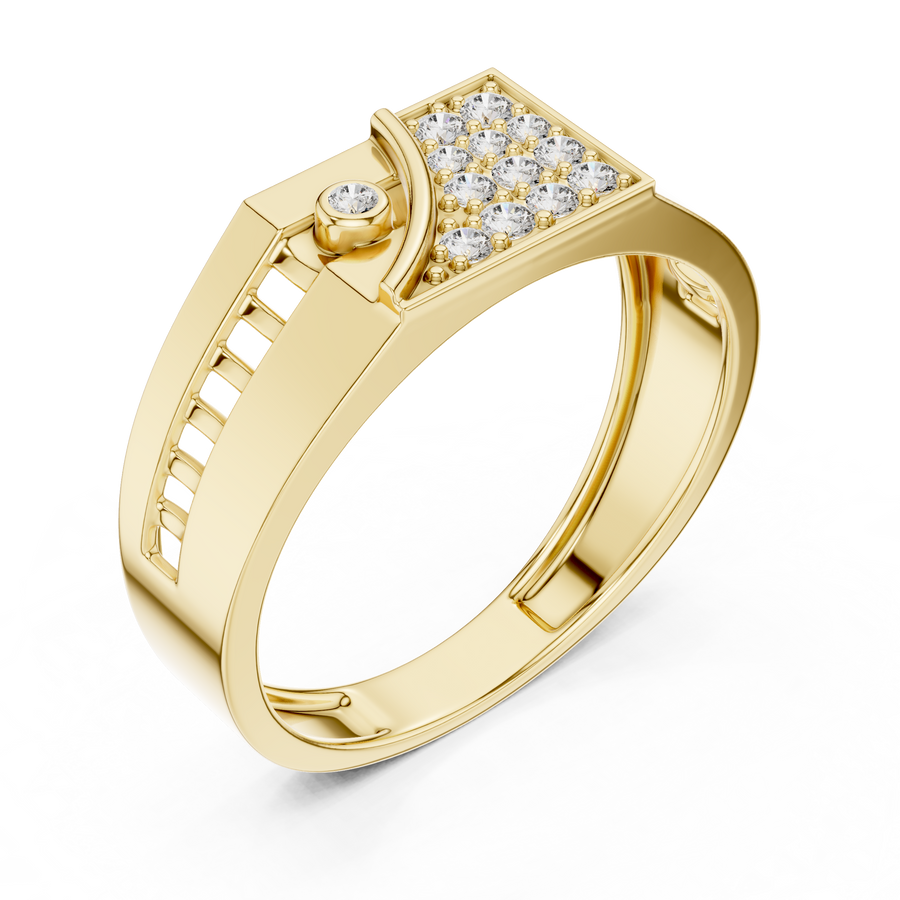 Aurevane Pavé & Bezel  Diamond Ring