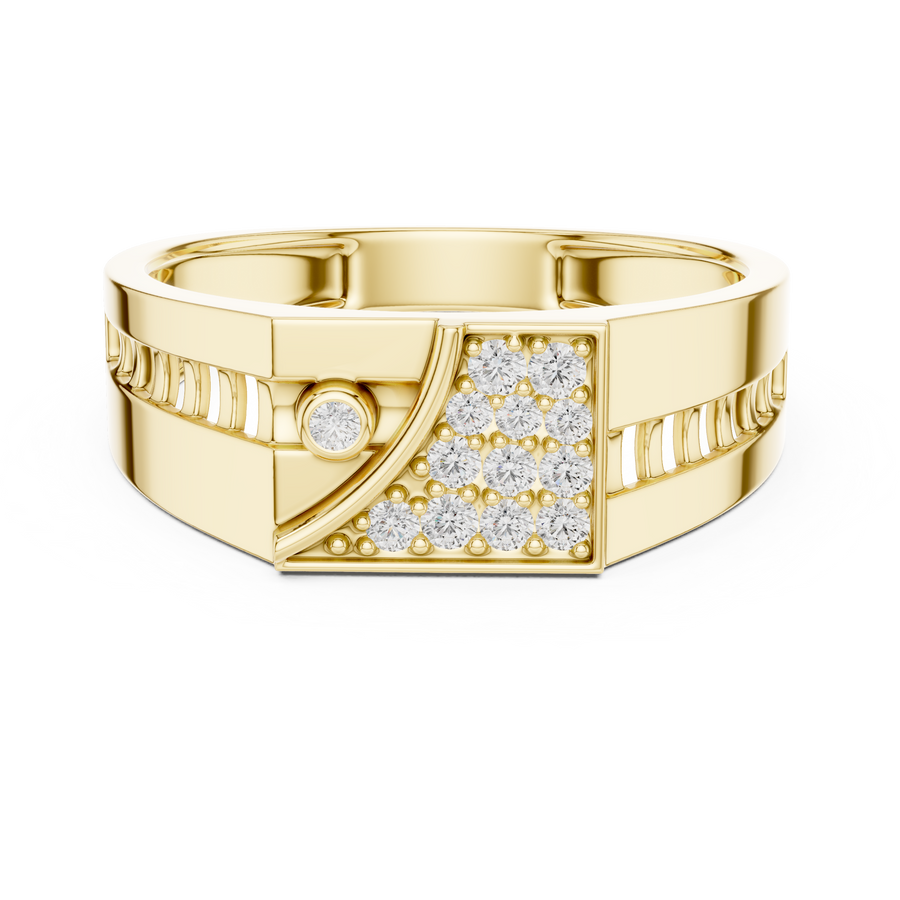 Aurevane Pavé & Bezel  Diamond Ring