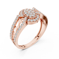 Valerienne Halo Motif Round Diamond Ring